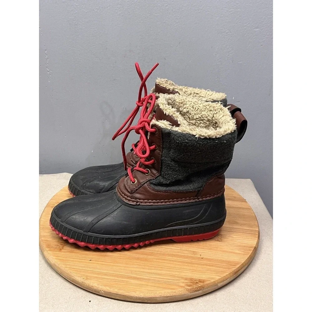 Gap Duck Boots Kids Size 3/4 Charcoal Grey‎ Cozy Winter Snow Thinsulate Lined